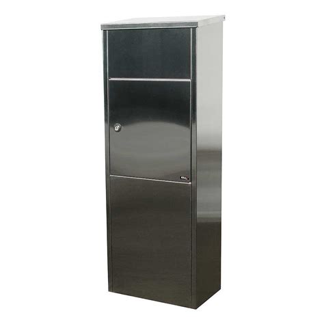 allux 600 stainless steel ground mount locking mail parcel box|Allux 600 Stainless Steel Mail Drop Box .